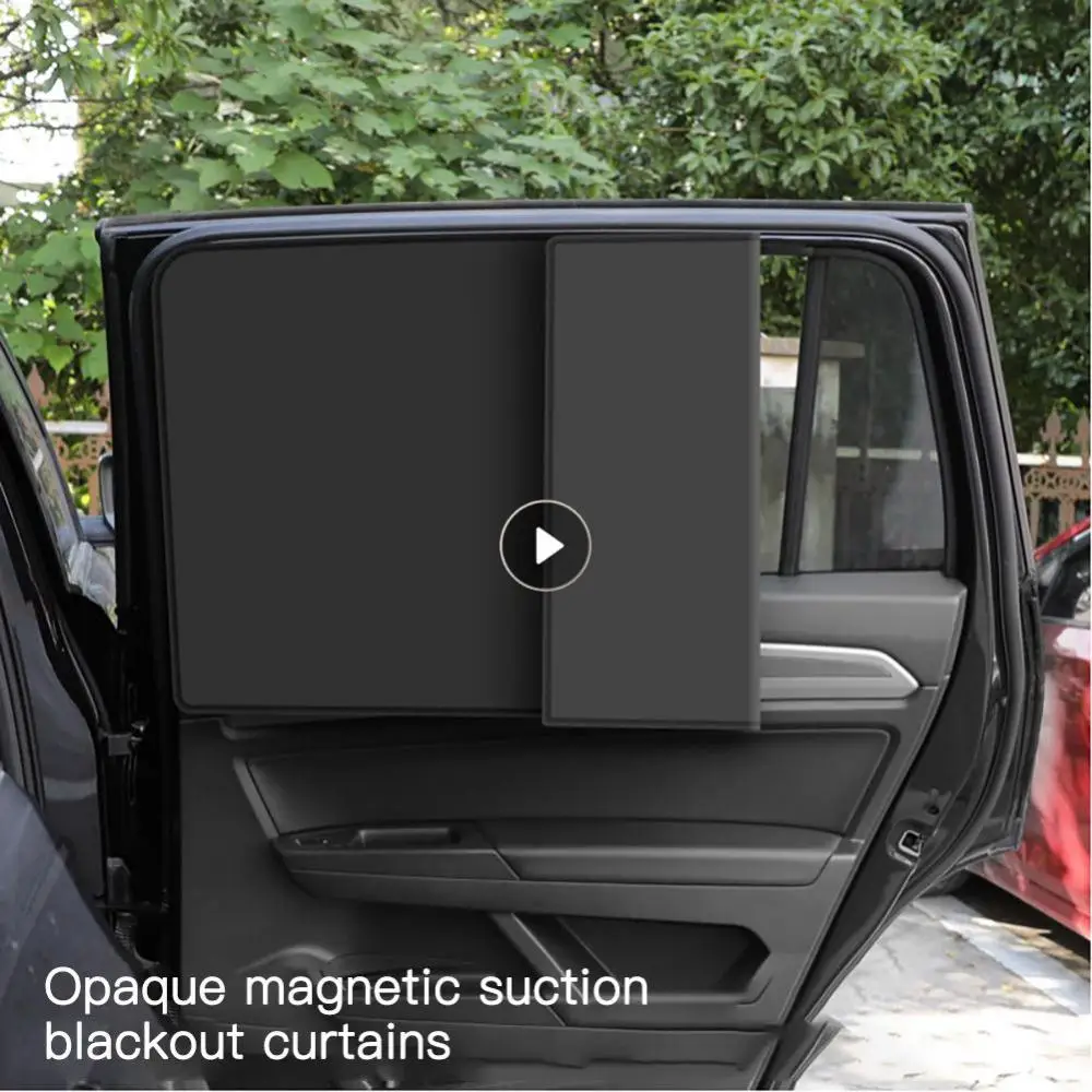 Car Window Sun Shade Protector Foldable Insulation Uv Protection Double Sides Car Supplies Car Magnetic Sunshade Universal