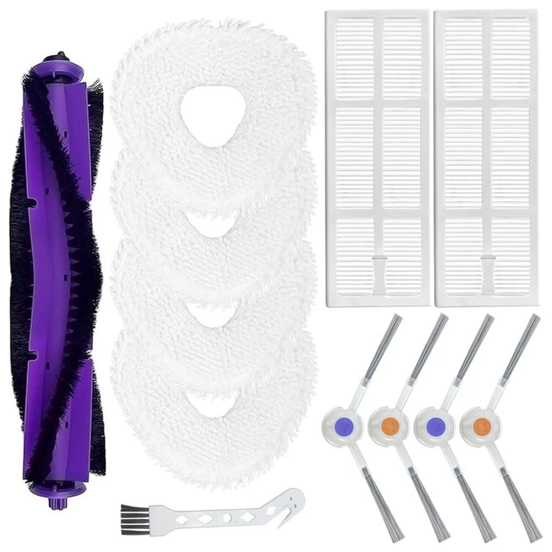 Narwhal freo หุ่นยนต์ดูดฝุ่นแปรงด้านข้างหลักชุดอะไหล่ผ้าตัวกรอง HEPA 1ชุด