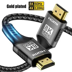 8K HDMI Cable Ultra High Speed 48Gbps HDMI 2.1 hdmi to hdmi high definition video Cable 1m 3m 5m for HDTV Monitor PS4/PS5 Xbox