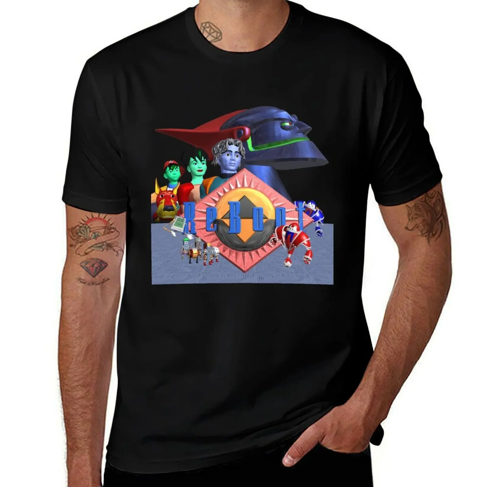 

ReBoot T-Shirt t shirts for man graphic vintage t shirt man luxury T-Shirt