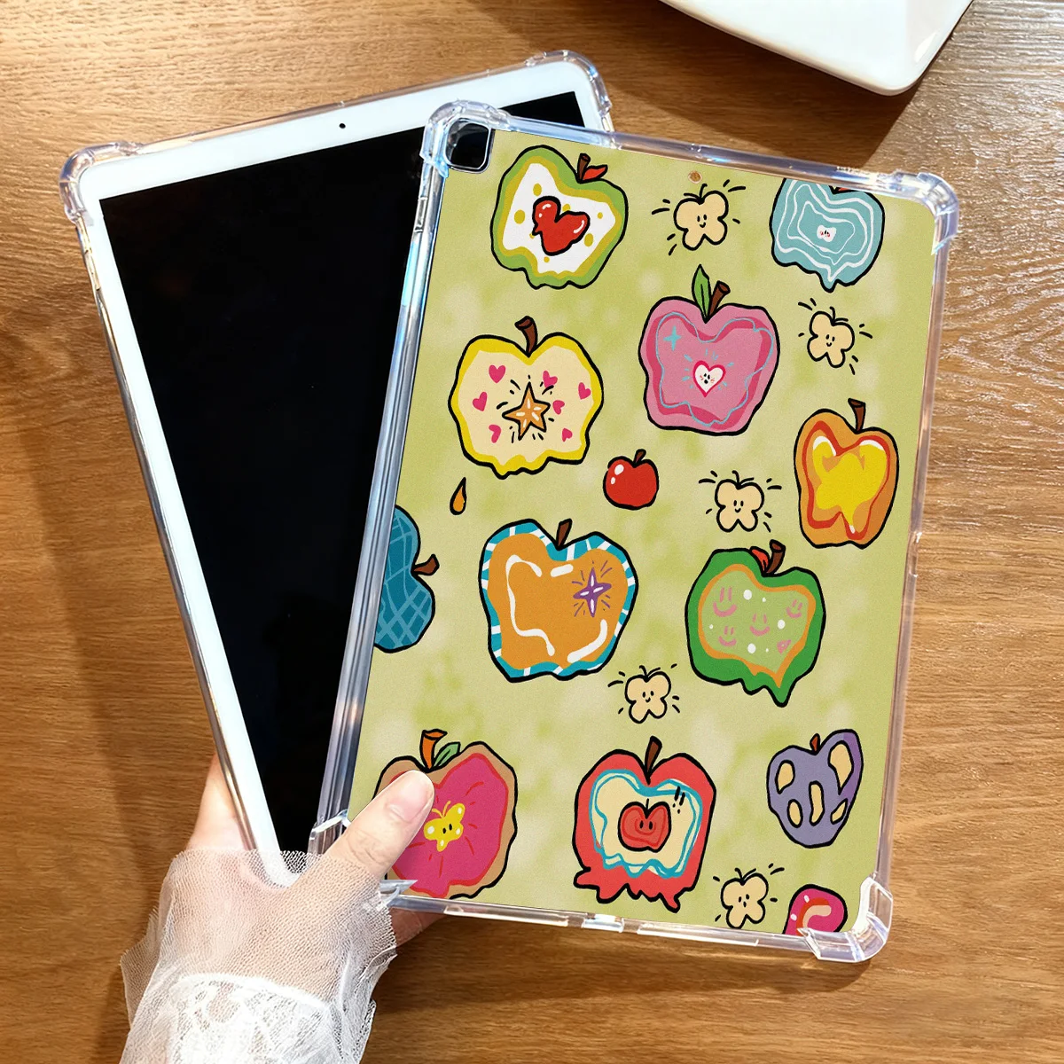Cartoon Fruit Pattern Case For iPad 11 10.9 6 5 10.2 4 3 2 iPad Pro 12.9 13 11 inch 9.7 Mini 7 6 5 4 3 2 1 Air 13 11 Funda Capa