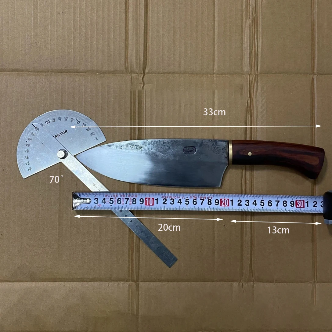 8 Inch Chopper Knife GCr15 Steel Blade Wood Handle Sharp Slicing Cleaver Handmade Forged Kitchen Knives Meat And Poultry Tools