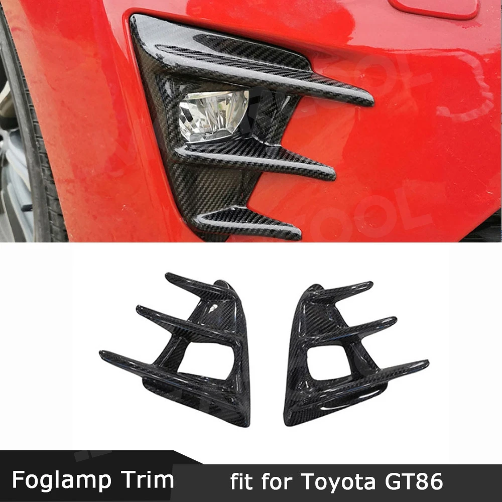 

JMCARCOOL For Toyota GT86 BRZ 2020-2025 Carbon Fiber Car Front Fog Light Lamp Frame Wind Knife Trim Body Kits Accessories