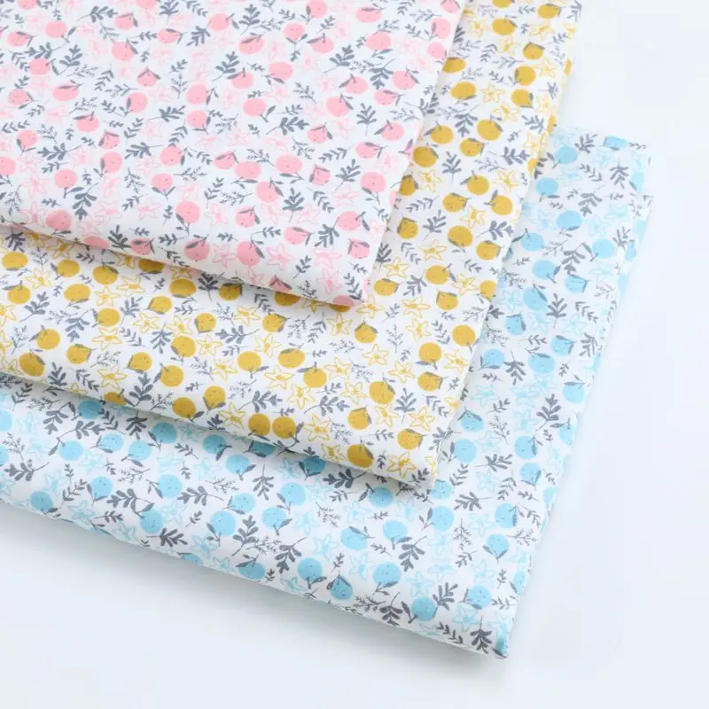 160x50cm Fresh Soft Small Floral Cotton Sewing Fabric Making for Dress Diy Decoration Home Cloth