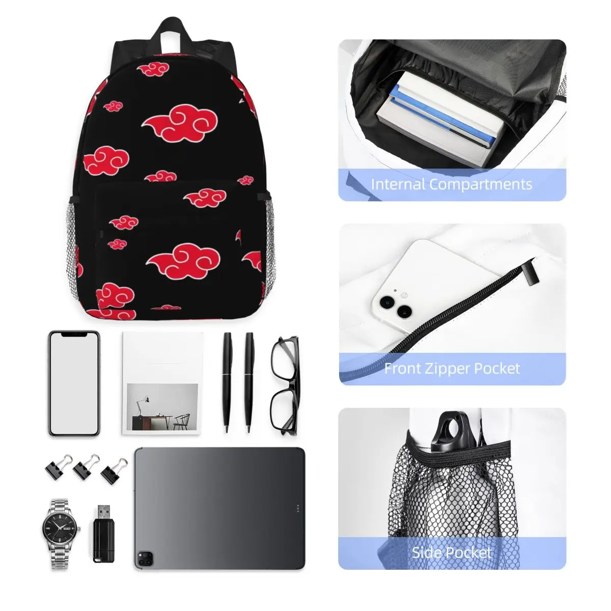 Naruto Lightweight 15-Inch Backpack - Versatile and Stylish Bag for School, Travel, and Daily Use