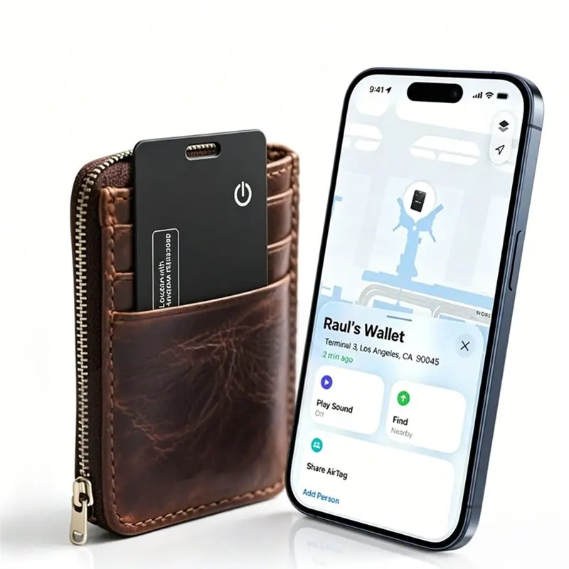 FULL-For Bluetooth GPS Locator For Smart Card Tracker For For Google Dual System Anti-Lost Device For Pets Wallet Keys