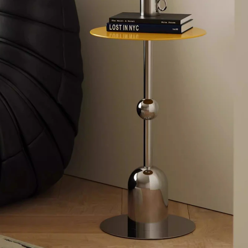 Bauhaus Glass Side Tables Stainless Steel Luxury Corner Stand for Living Room Modern Bedside End