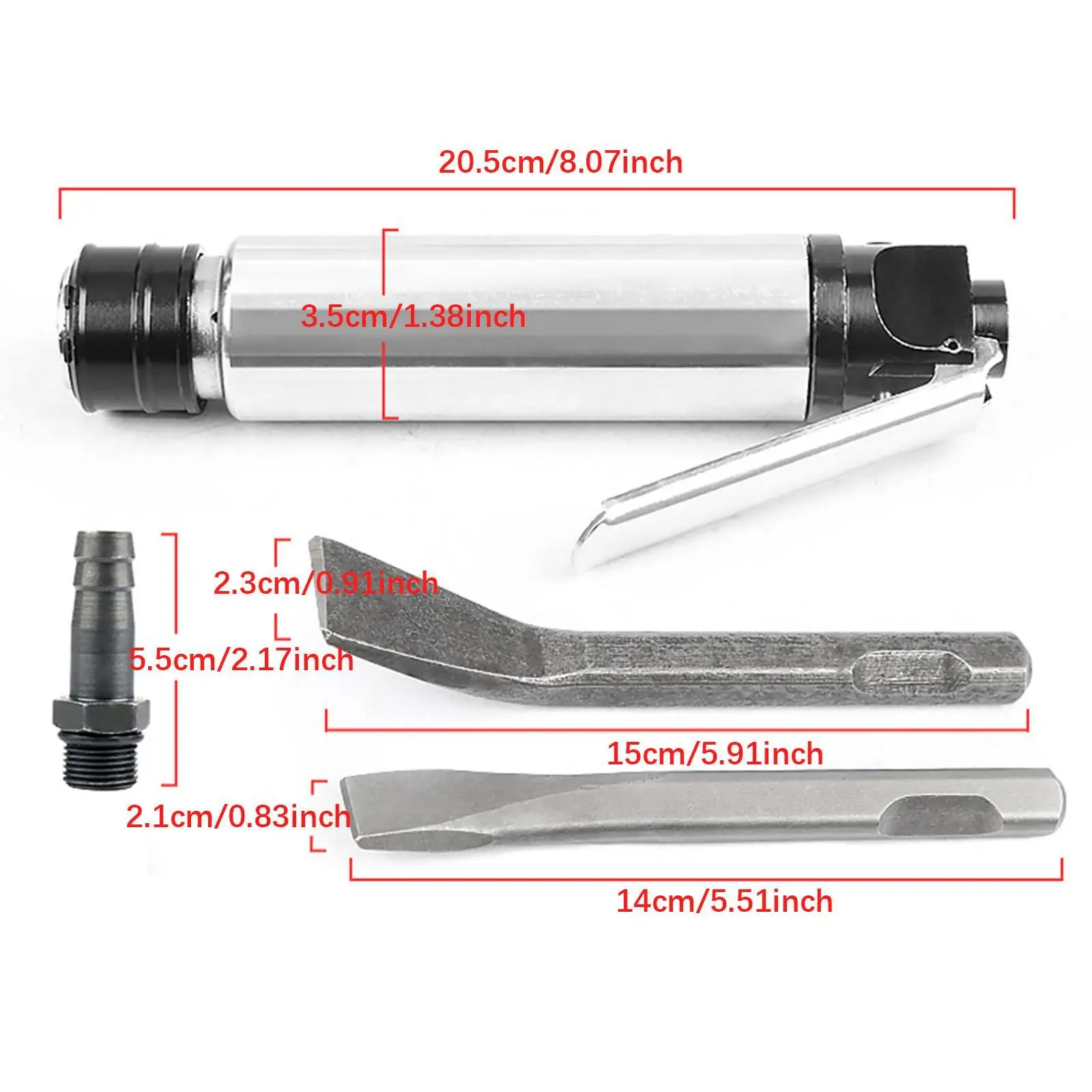 ค้อนลมด้ามตรง Air Pickaxe พร้อมสิ่ว 2 ชิ้น Heavy Duty Simple to