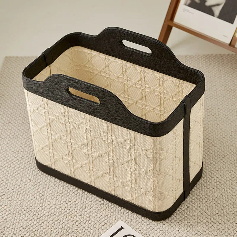 

Multifunctional Rattan Woven Storage Basket, Medieval Style, Light Luxury, Simple and Creative, Bathroom Dirty Clothes Basket