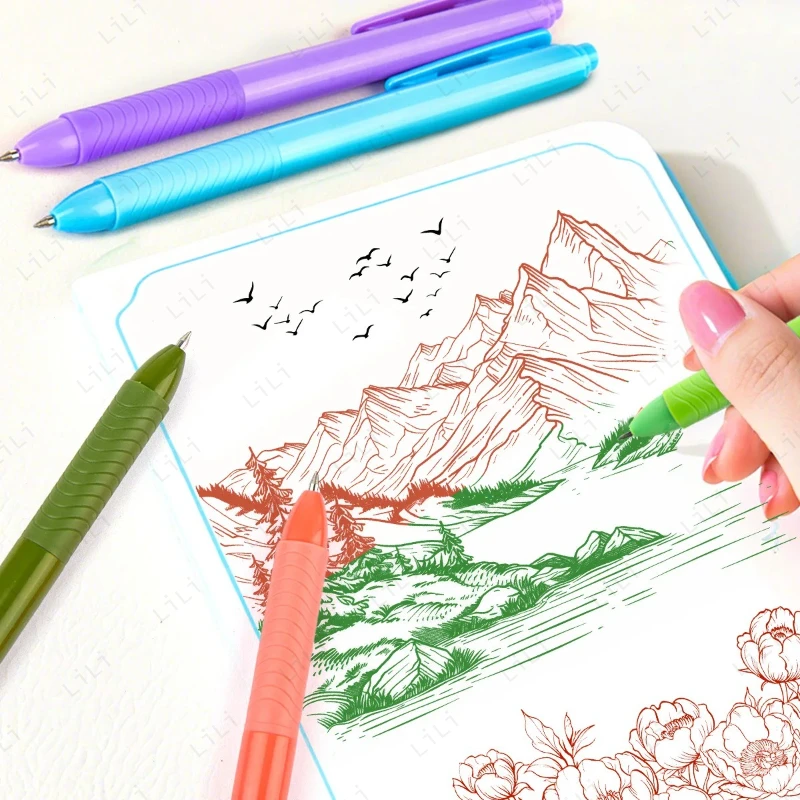 Color Can Press 0.5mm Neutral Pen Hand Account Drawing Quick Drying Pen Student Note Taking Stationery Holiday Gifts