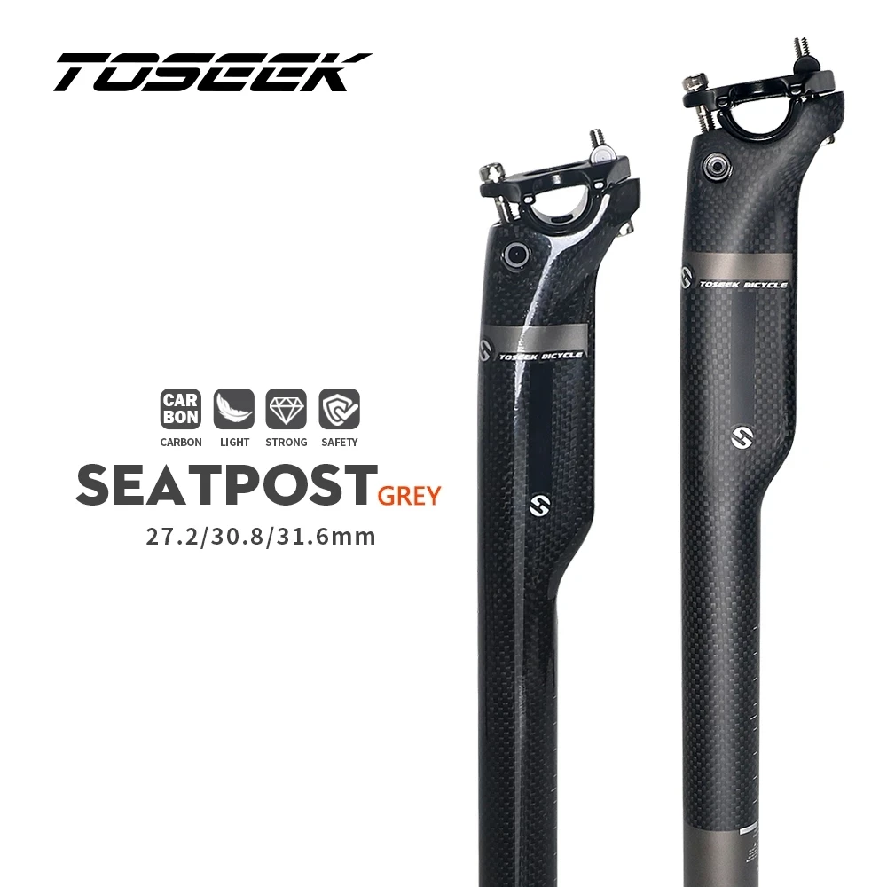 

TOSEEK Carbon Fiber Seatpost Bike Seat Post Bicycle Seat Tube 27.2/30.8/31.6mm For Mountain Road MTB Cycling