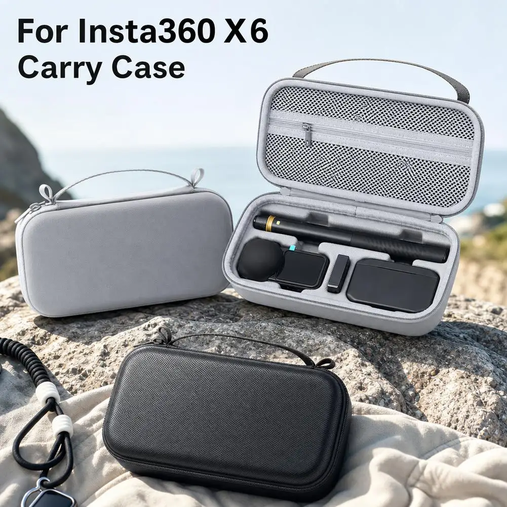 Wasserdichte Tragetasche zur Aufbewahrung für die Insta360 X6, tragbare Schultertasche, robuste Schutzhülle, Kamerazubehör. – Detail 4