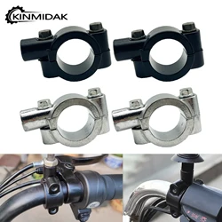 2PCS Black Silver Motorcycle Rearview Handlebar Mirror Mount Holder Adapter Clamp 22mm 10mm 8mm 10mm 25mm Universal For Harley