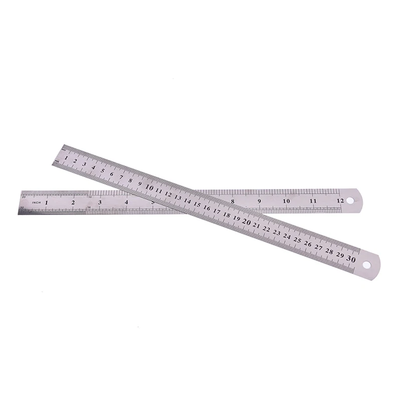 30cm  METAL RULER Stainless Steel Straight Edge Drawing Cutting Non Skid Back