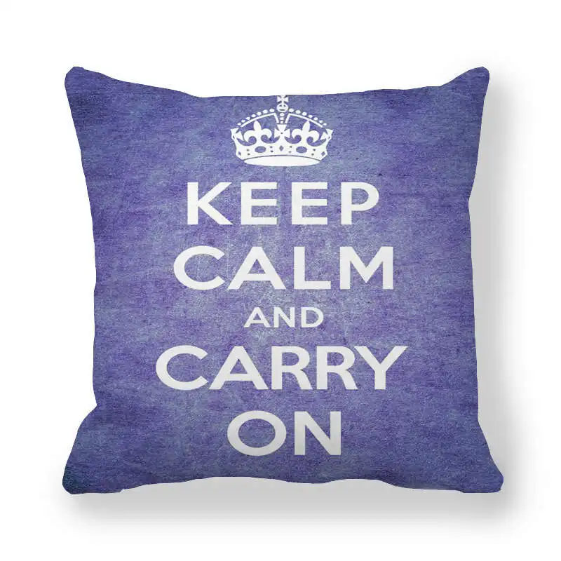 Funny Letter Pillowcase for Pillow Keep Calm Pillow Cover Home Decoration 45x45 Cm Soft Sofa Pillow Case Bedroom Living Room