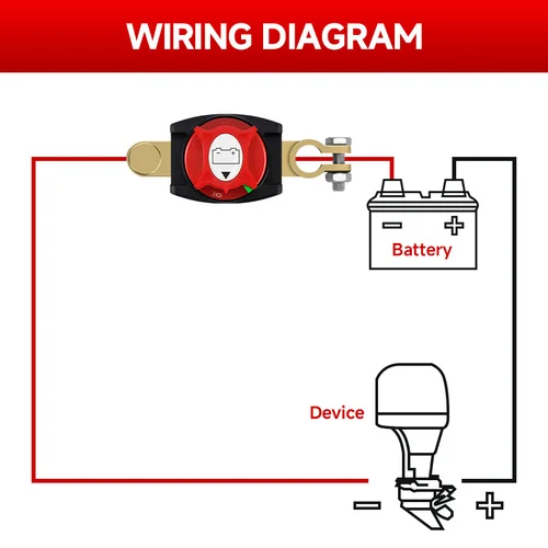 Imagen 2 del producto 12-48V 275A interruptor de corte de batería impermeable aislador de energía interruptor de desconexión de batería de coche para barcos marinos automotrices y RV