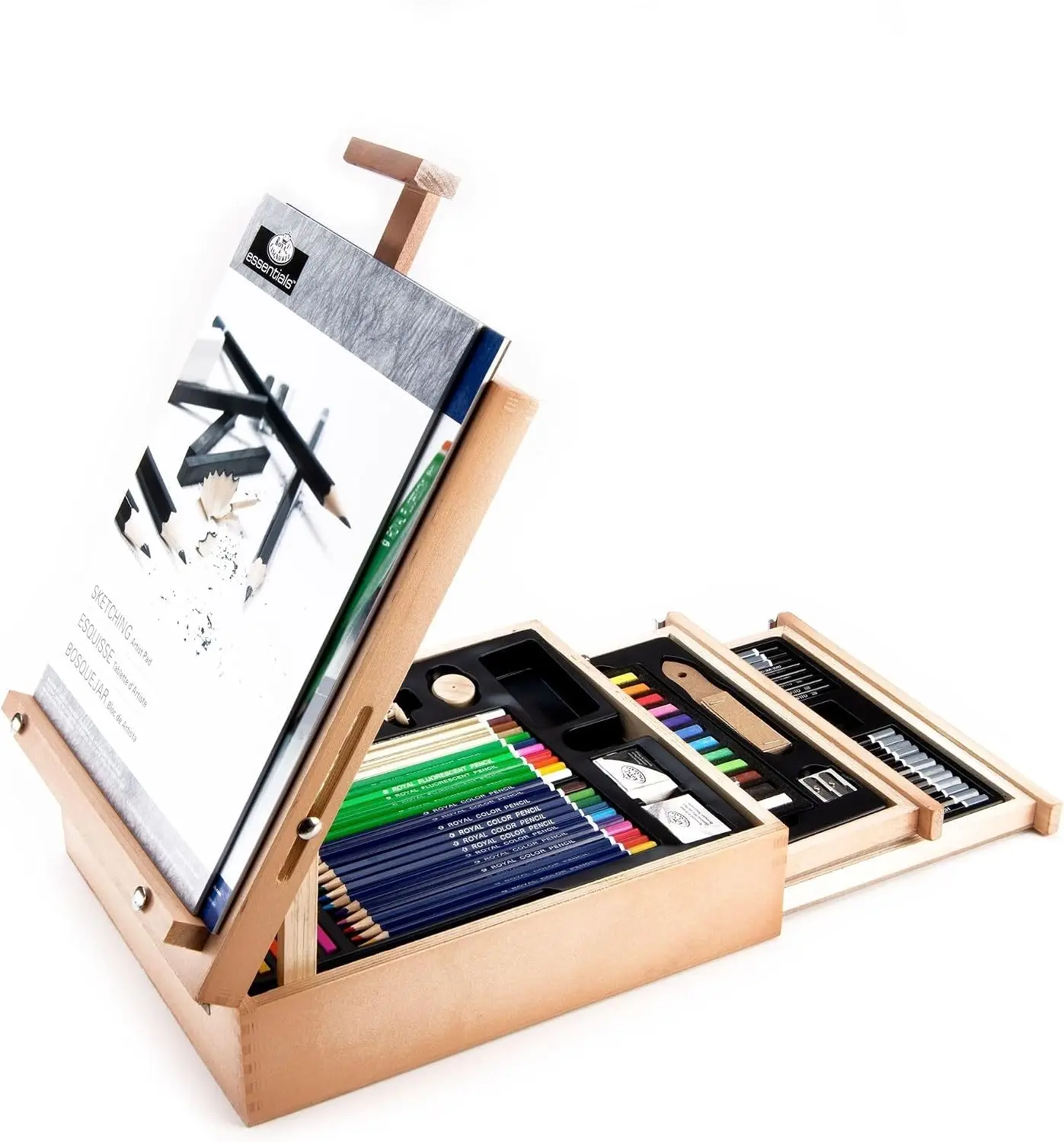 124-Piece Sketching and Drawing Easel Artist Set