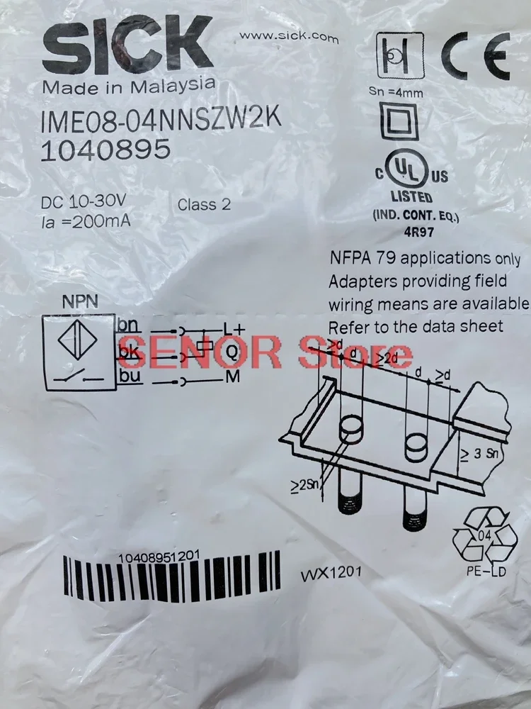 

Новый оригинальный бесконтактный переключатель IME08-04NNSZW2K, индуктивное расстояние обнаружения 4 мм
