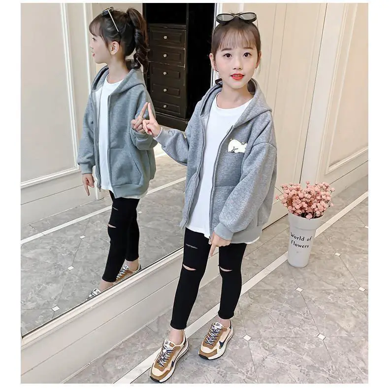 2023 Autumn WINTER Girls Boys clothes velvet letter Jacket Kids Teens sports Cardigan Child Outwear Coats 6 7 8 9 10 11 year