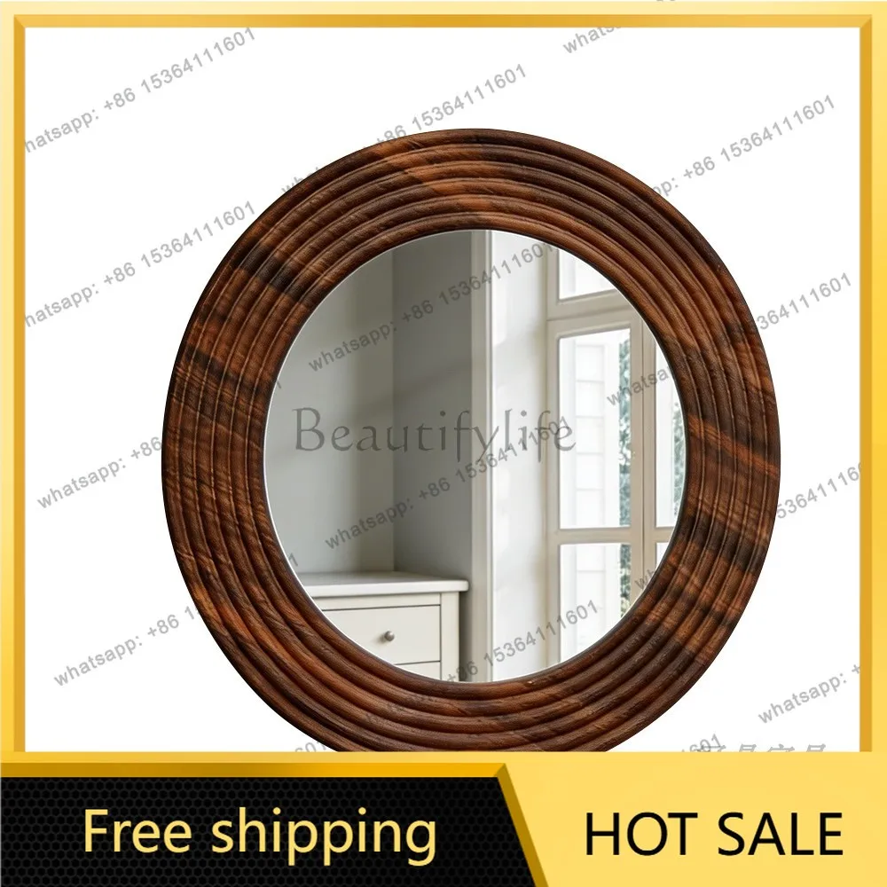 YJ American Luxury Wall Mount Mirror Mid‑Century Decor Cabinet For Bathroom Vanity Entryway Bedroom Dressing Side Unit