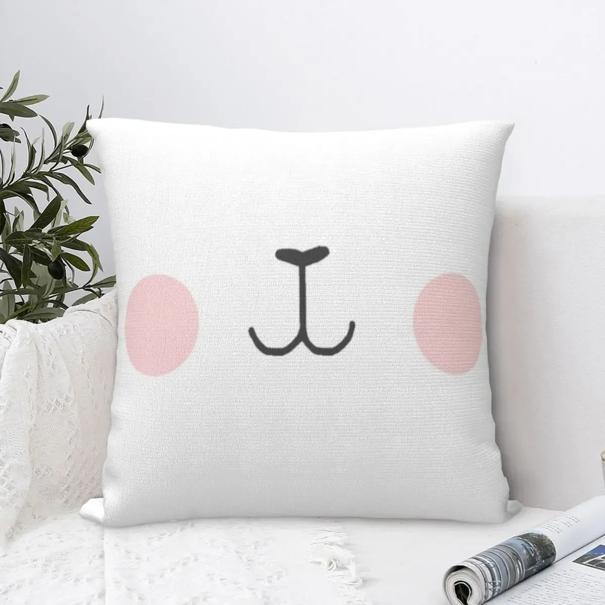 Milk Bear And Mocha Bear Square Pillowcase Cushion Cover Decorative Pillow Case Polyester Throw Pillow cover For Home Bedroom