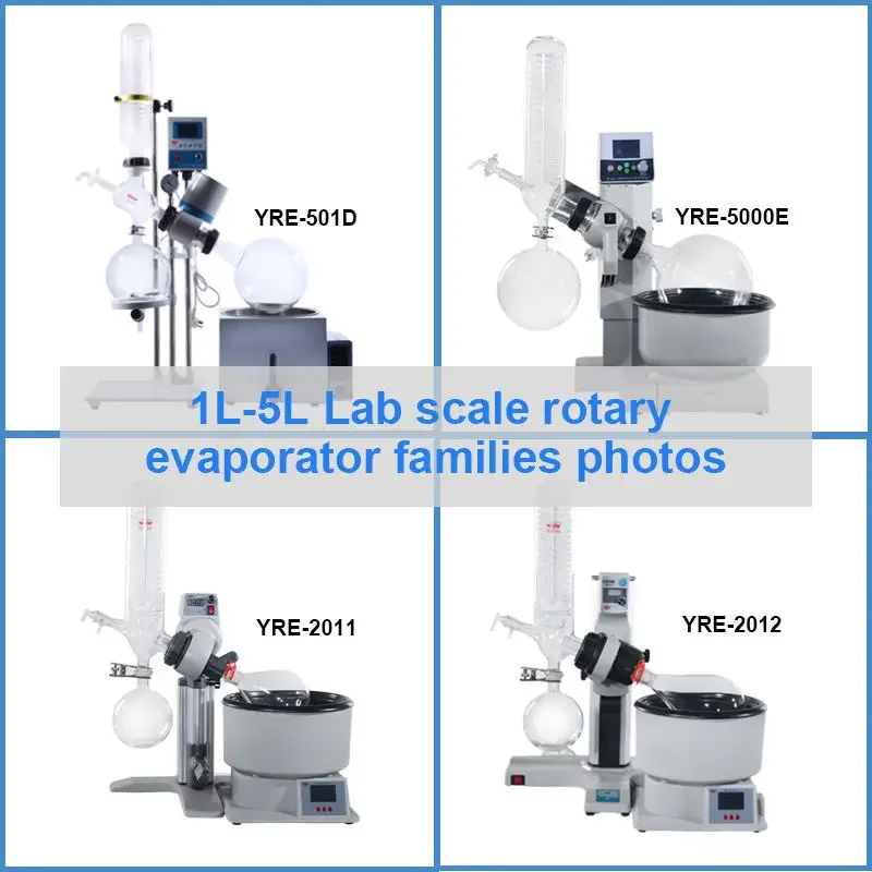 YRE-5000E Caldo Laboratorio Consigliato 5L Sottovuoto Cina Prezzo Evaporatore Rotante