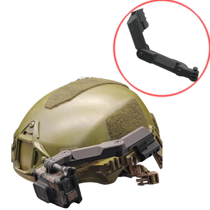 

1PCS For GoPro/DJI Action Camera to Tactical Helmet Side-mounted Adapter Holder FPV Recording Compatible with Wendy/ARC Rails