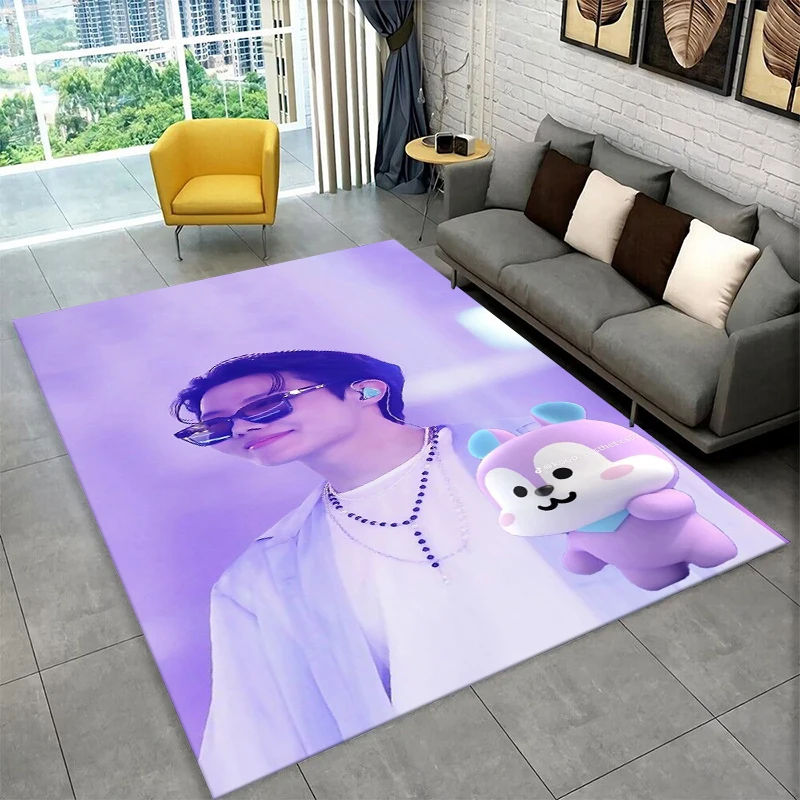 Tapete Kpop B-BTS Jung Hoseok J Hope para Sala de Jogos, Quarto, Sala de Estar, Sofá, Decoração de Casa, Tapete Infantil Antiderrapante, Presente