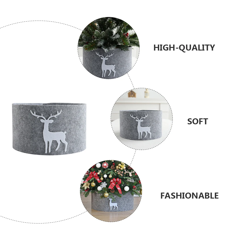 

1pc Christmas Skirt Elk Pattern High-Quality Xmas Tree Apron For Holiday Party Decor Indoor Outdoor Use Tree Skirt Cover