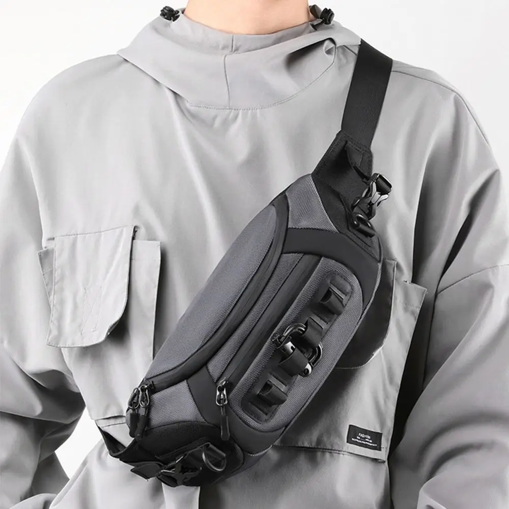 

Adjustable Strap Men's Chest Bag Large Capacity Anti-theft Shoulder Crossbody Bag Wear resistant Multi-storey
