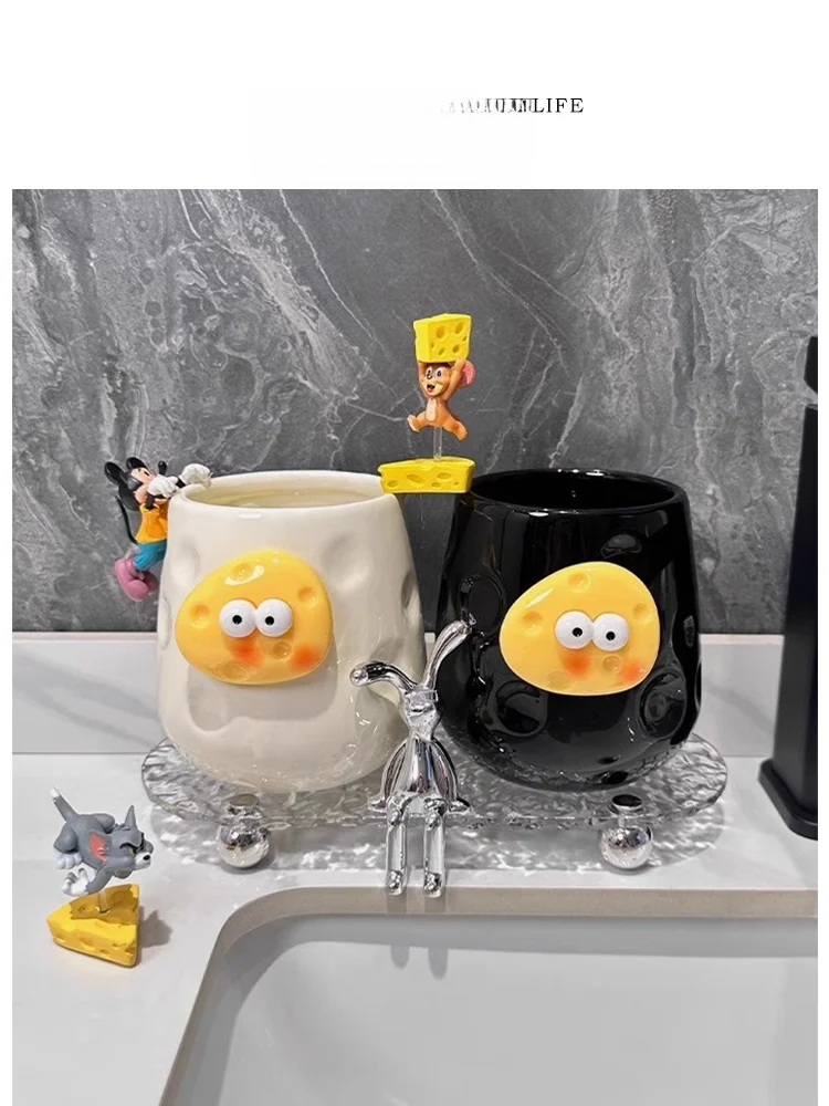 

Tlife Ru Cerc Toothbru Cup l Cheese Waing Cup High-End Batoom Tools Couple Creative Trend Home Use