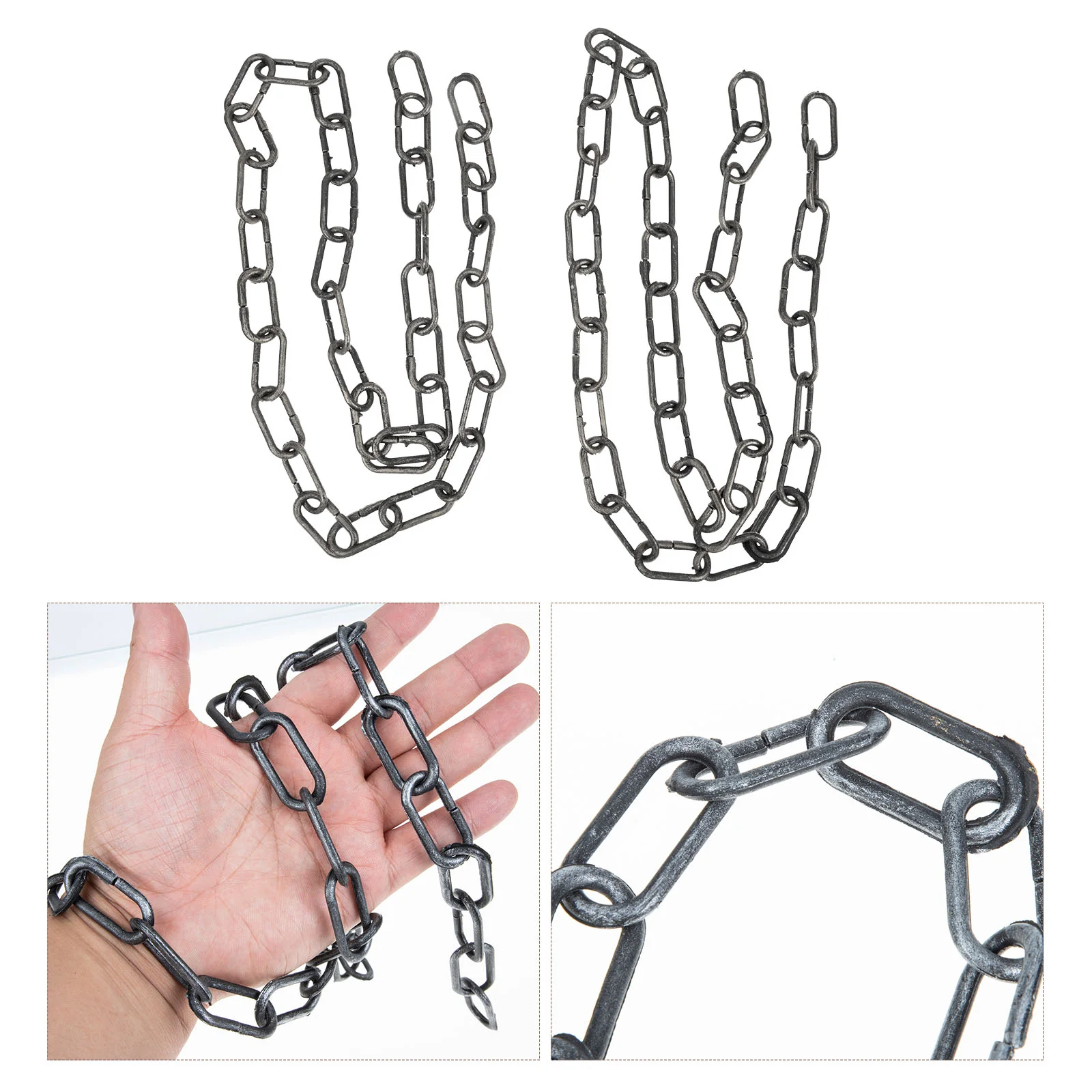 

Simulated Iron Chain Plastic Prop Halloween Fetter Barrier Chains Party Costume Fetters Decorative Garland