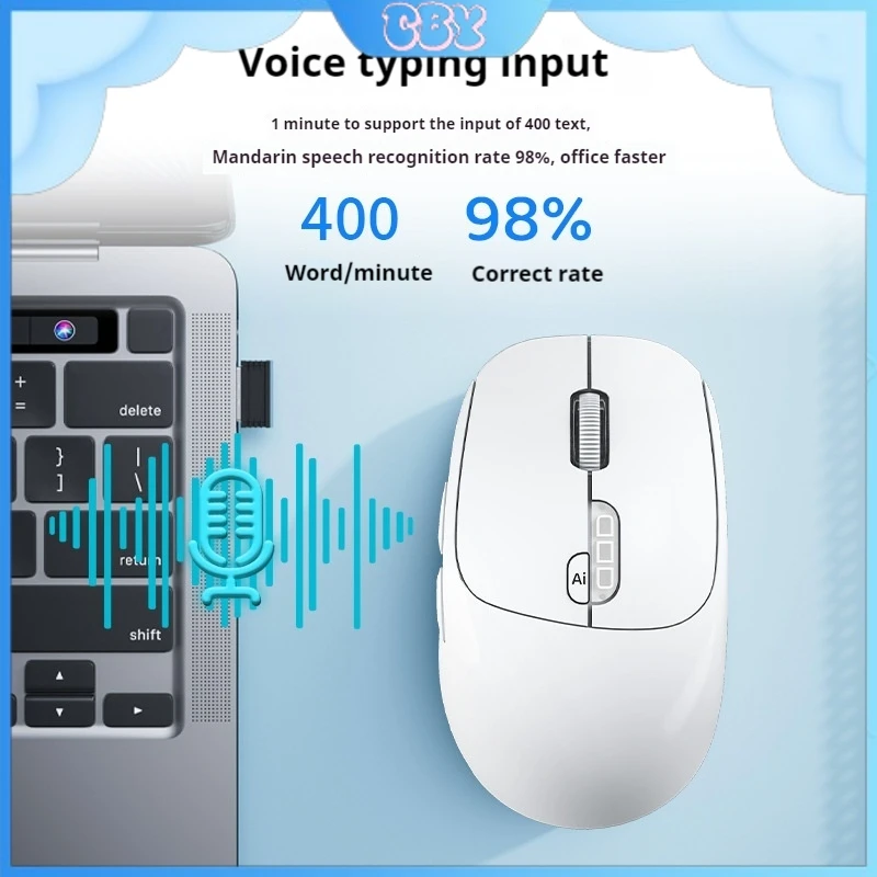 M6 Ai Intelligent Wireless Mouse Lithium Battery Charging Intelligent Ai Painting Ppt Intelligent Voice Writing Translation