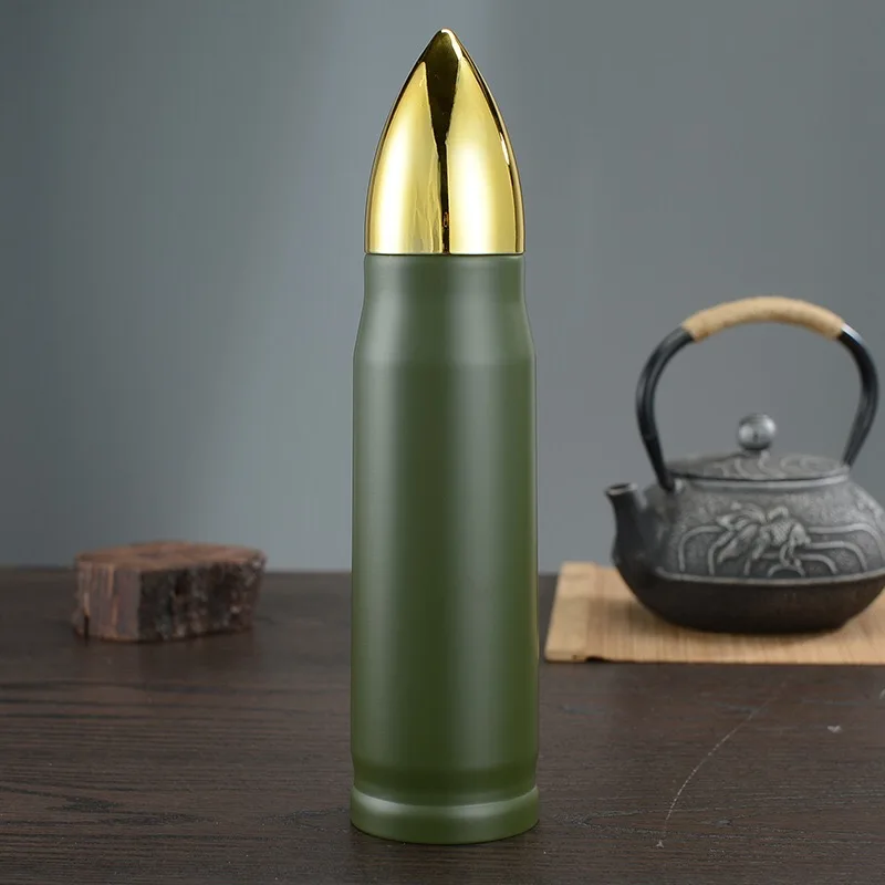 500ml Bullet Shape Thermos Bottle Large Capacity Stainless Steel Water Bottle Portable Vacuum Flasks Thermos Cup for Coffee