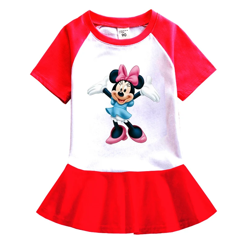 Summer Infant Toddler neonate Cotton Dress Kids Cartoon Minnie Dress Disney Princess Dress abbigliamento per ragazze 1-6 anni