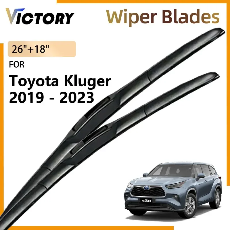 

2x Front Wiper Blades For Toyota Highlander Kluger XU70 70 2019 - 2023 2022 2021 2020 Windshield Windscreen Window Brushes Parts