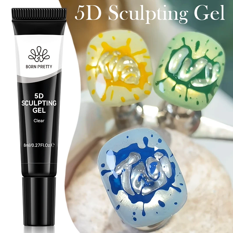 

BORN PRETTY 5D Halloween Sculpting Gel Waterproof Intricate Carvings & Shape Molding Flower 3D Gel Semi Permanent Manicure