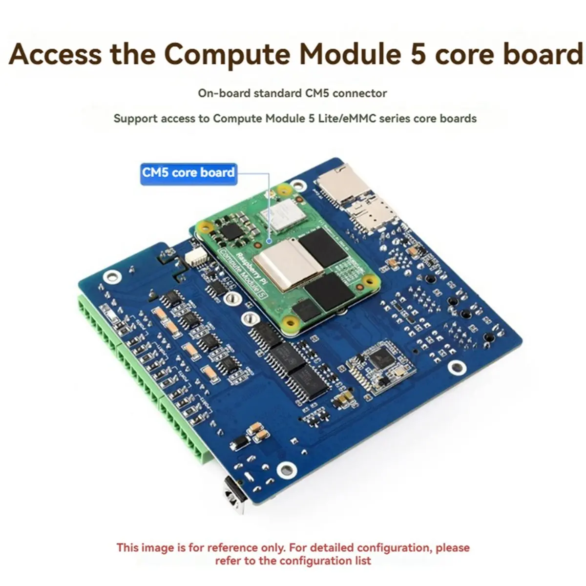 For CM5 Gigabit 2.5G Dual Ethernet Port Expansion Board 4-CH RS485 Supports 4G/5G Modules 4K Output