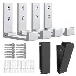 Folding Wall Hook Hidden Robe Towel Coat Hook Aluminum Alloy Hook for Home Kitchen Bathroom Black Sliver Towel Hanger