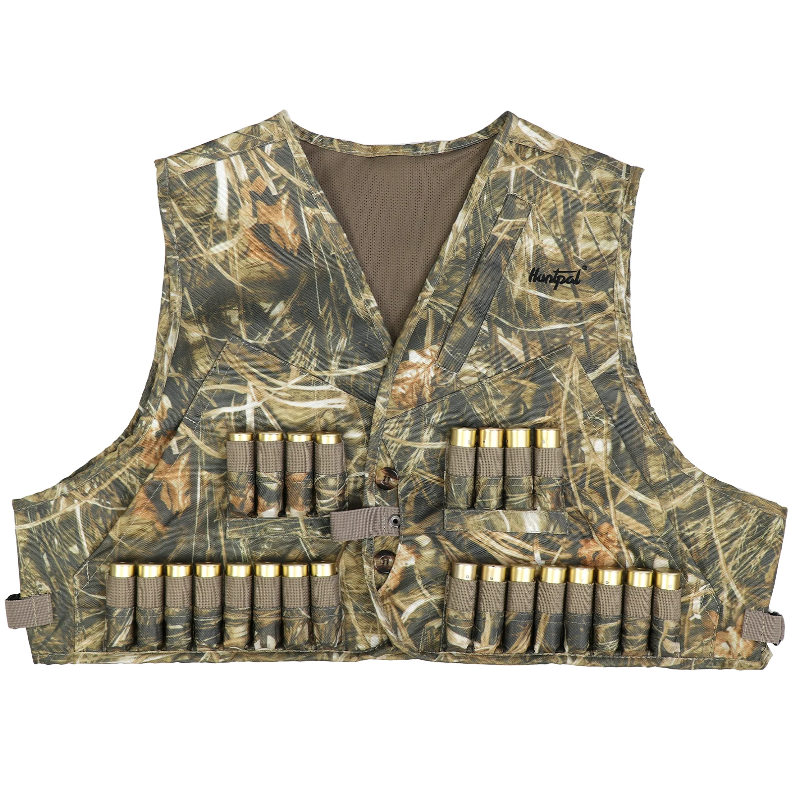 新しいハンティングベスト迷彩アップランド水鳥ベスト草原軽量12ga弾丸ポケット付き釣りアウトドア用