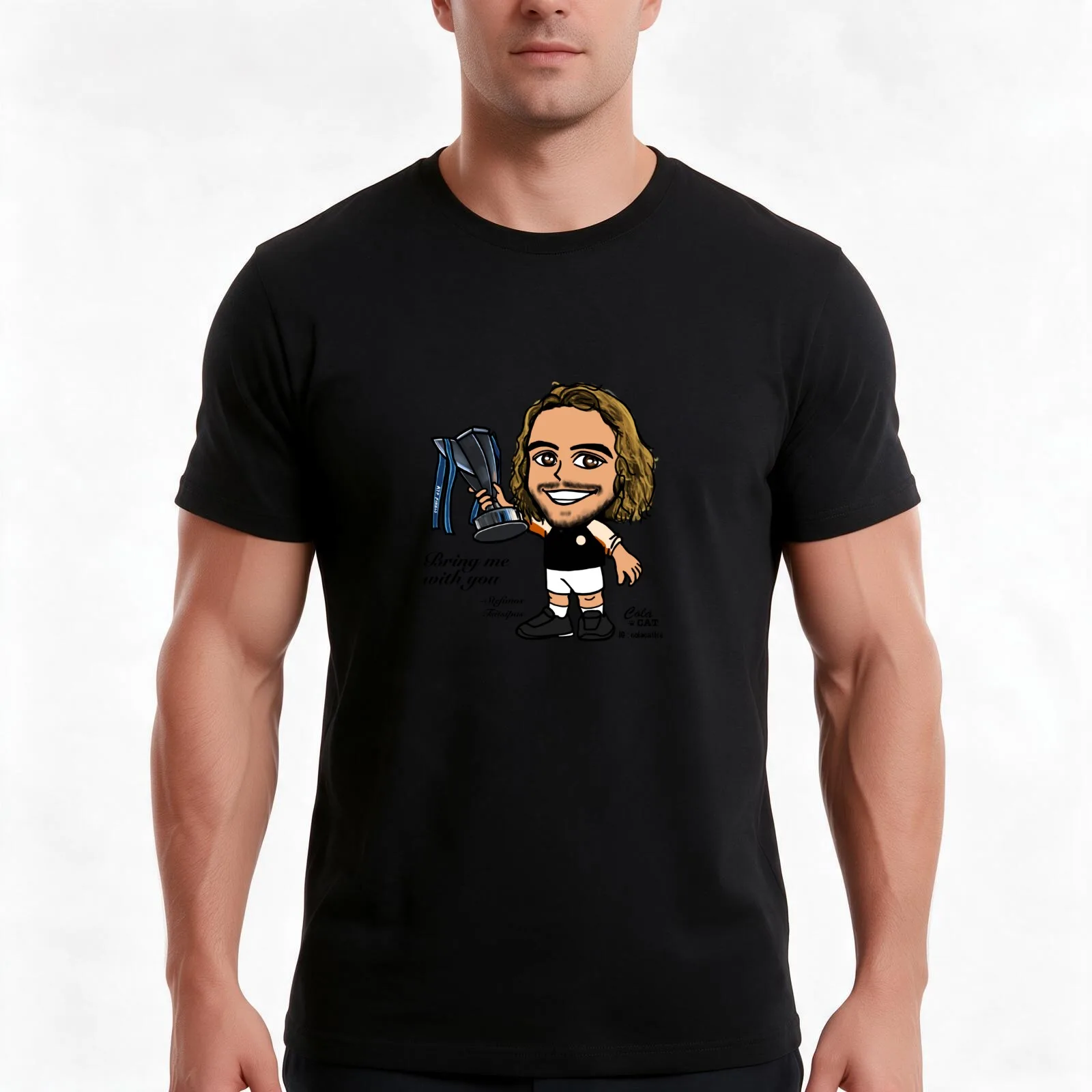 Stefanos Tsitsipas T-Shirt, Summer Casual Cotton Tee, Oversized Streetwear Tops, Vintage Graphic Print, Loose Fit Short Sleeve