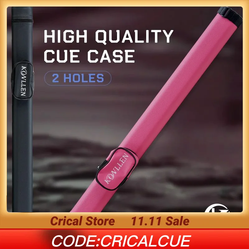 

KONLLEN Pool Cue Case with 1x1 PU Pool Stick Case Holds 2 holes Billiard Stick