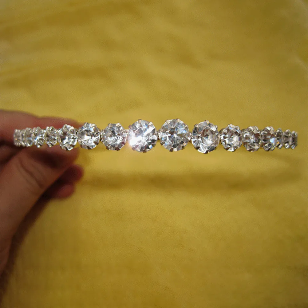 

Rhinestone Crown Bridal Alloy Elegant Wedding Tiara Bridal Headwear for Women Lightweight Pageant Hair Accessory Water Drill