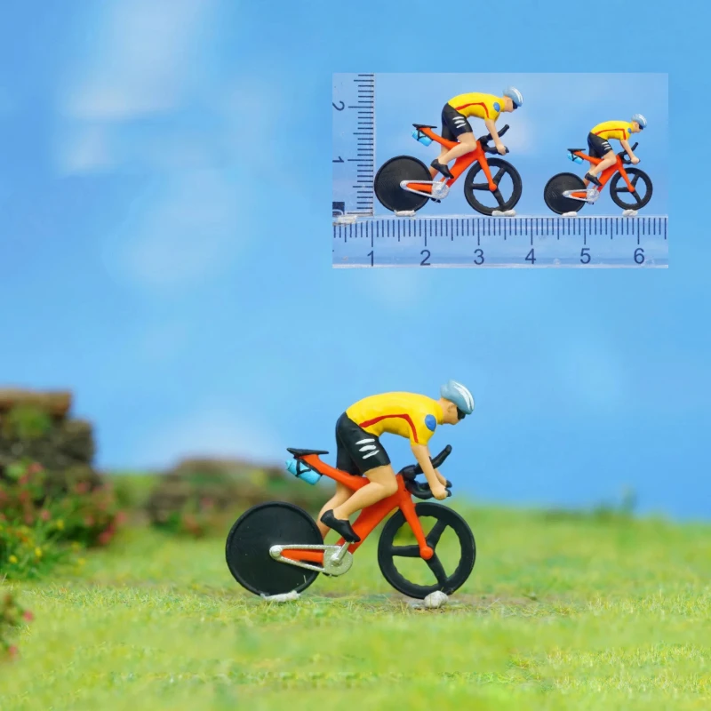 1/64 Road Bike Racing Resin Diorama Miniature Figure 1/87 Figures Model DIY Microlandscape Scene Accessory Decoration Fans