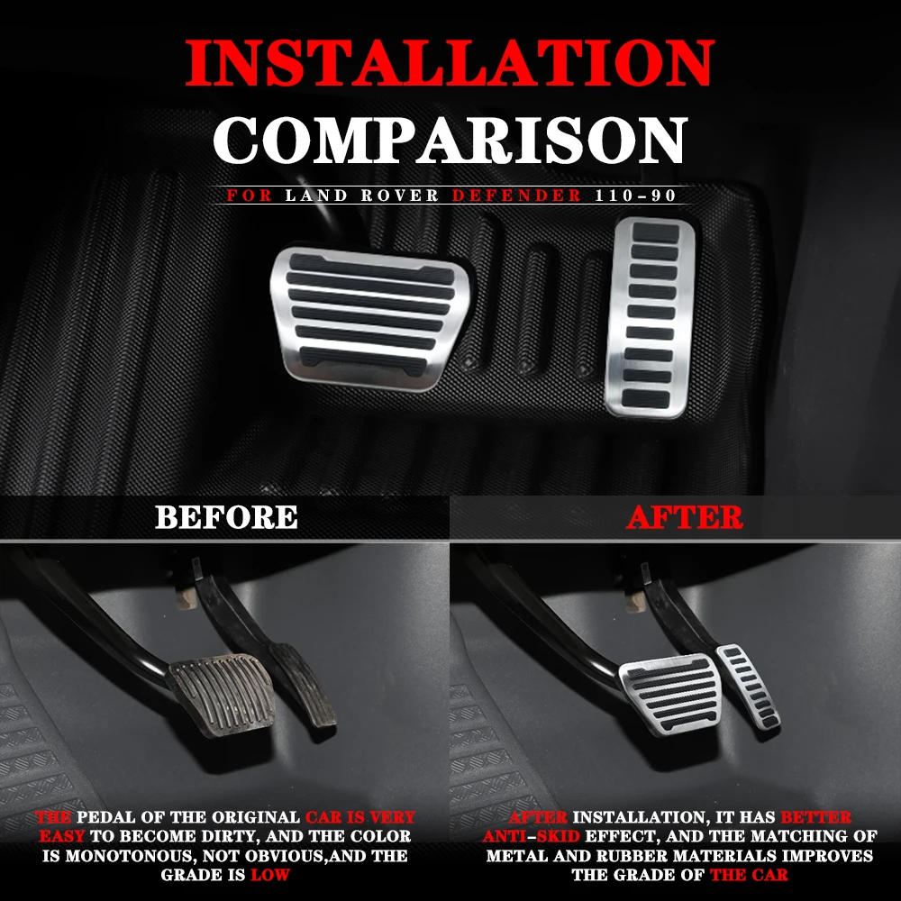 

Brake Accelerator Fuel Car Pedal For 2020 2021 2022 land rover defend Foot Rest Throttle Brake pedal
