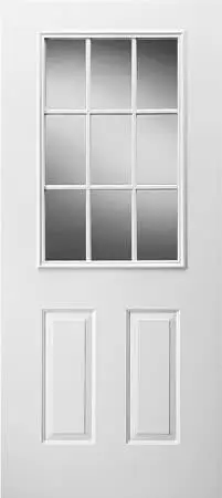 22x36 Entry Door Clear Glass Insert White It includes tempered safety glass and maintenance-free frames the installation screws