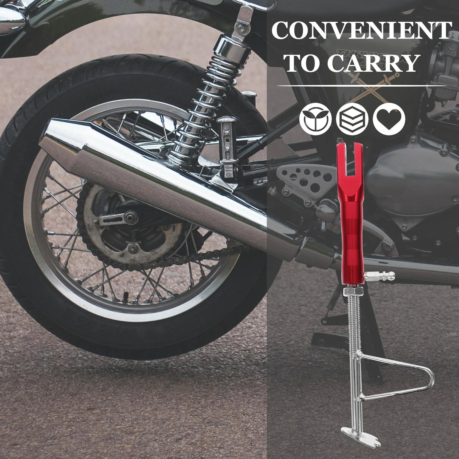 

Single Sided Blue Motorcycle Foot St Scooter Kickst Electric Parts Replacement Stability Strong Materials Fashion Design