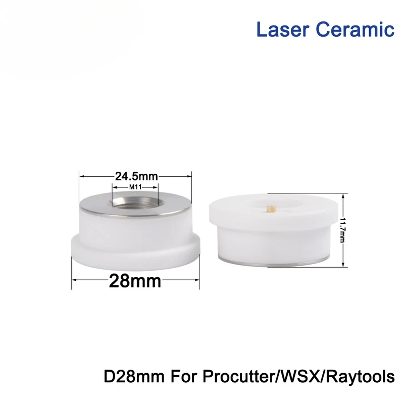 YH Fiber Laser Ceramic KT B2 CON 28mm D28H11.7M11 For ProCutter Raytools WSX Laser Cutting Head Nozzle Holder Parts