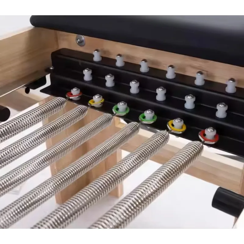 YTYIN كلاسيكي خمر سوينغ الأساسية السرير المصلح برج دائم خشب البلوط بيلاتيس استوديو ممارسة تجريب بيلاتيس سرير متأرجح المصلح #5