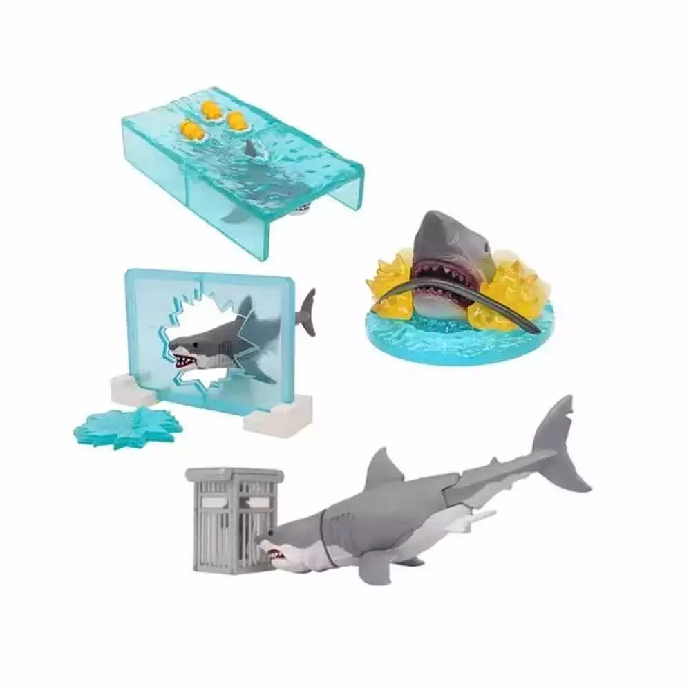 4Pcs/Set JAWS Figure Capsule Shark Toy Collectible Model Toy Kid Gift No Box